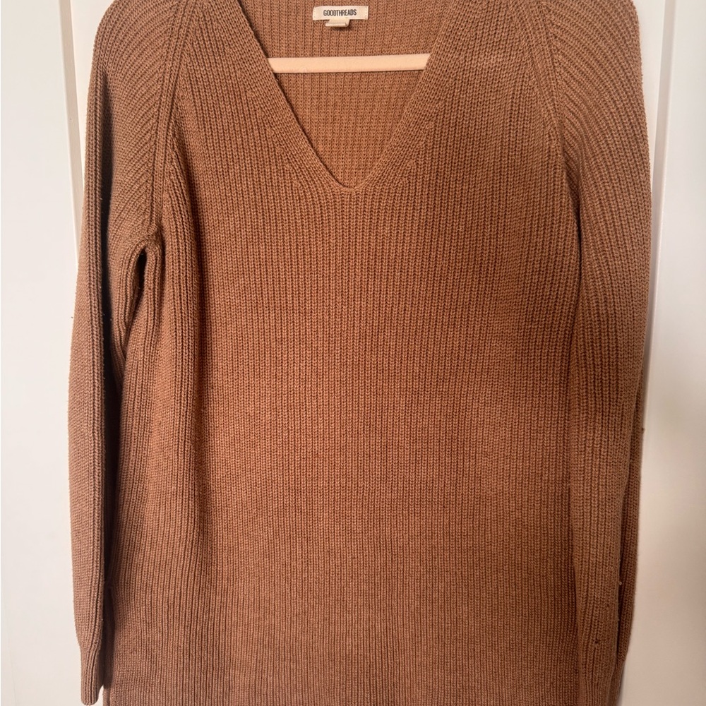 Goodthreads V-Neck Knit Sweater in Brown